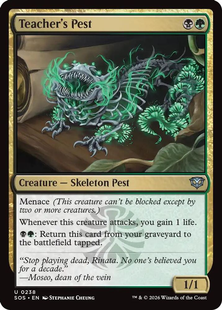 2026 Magic: The Gathering: Secrets of Strixhaven (SOS) - Teachers Pest (#238, Uncommon) (, Near Mint)