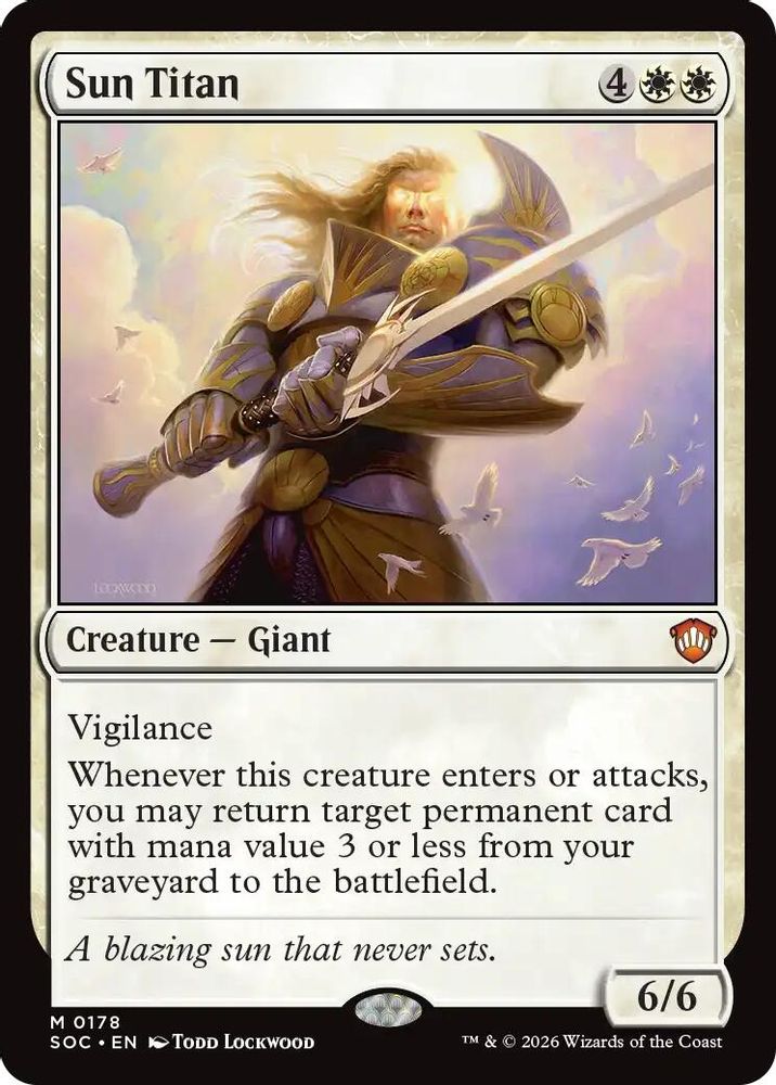 2026 Magic: The Gathering: Commander: Secrets of Strixhaven (SOC) - Sun Titan (#178, Mythic Rare) (, Near Mint)