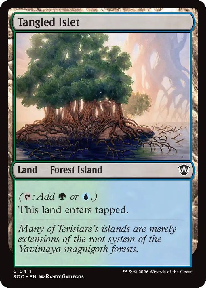 2026 Magic: The Gathering: Commander: Secrets of Strixhaven (SOC) - Tangled Islet (#411, Common) (, Near Mint)
