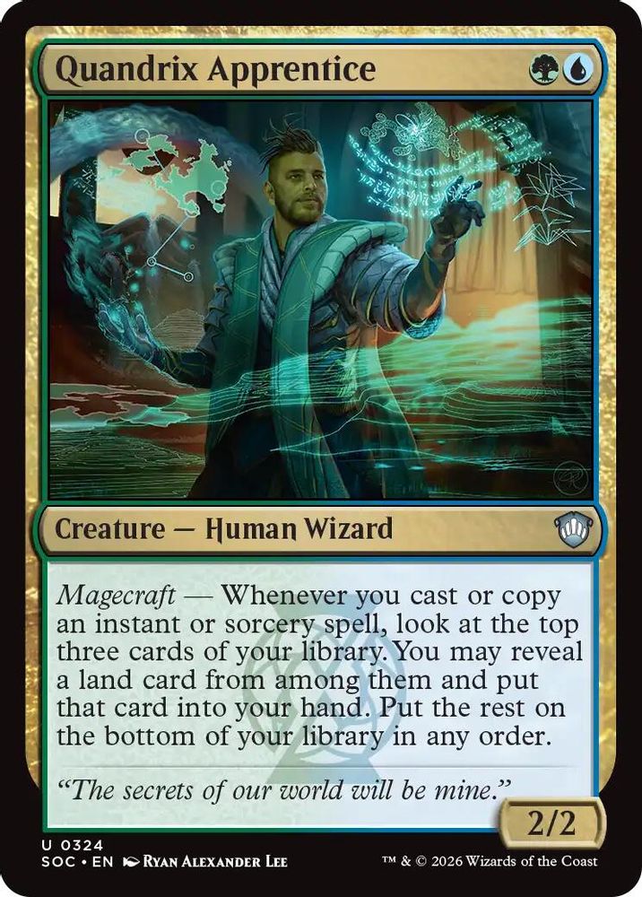 2026 Magic: The Gathering: Commander: Secrets of Strixhaven (SOC) - Quandrix Apprentice (#324, Uncommon) (, Near Mint)