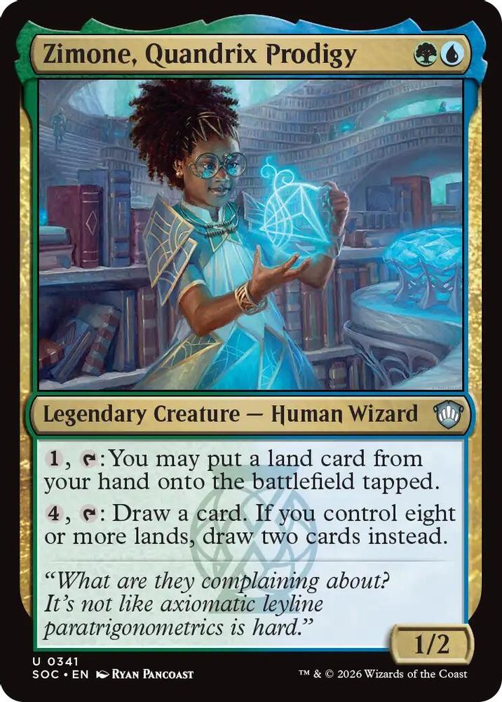 2026 Magic: The Gathering: Commander: Secrets of Strixhaven (SOC) - Zimone Quandrix Prodigy (#341, Uncommon) (, Near Mint)