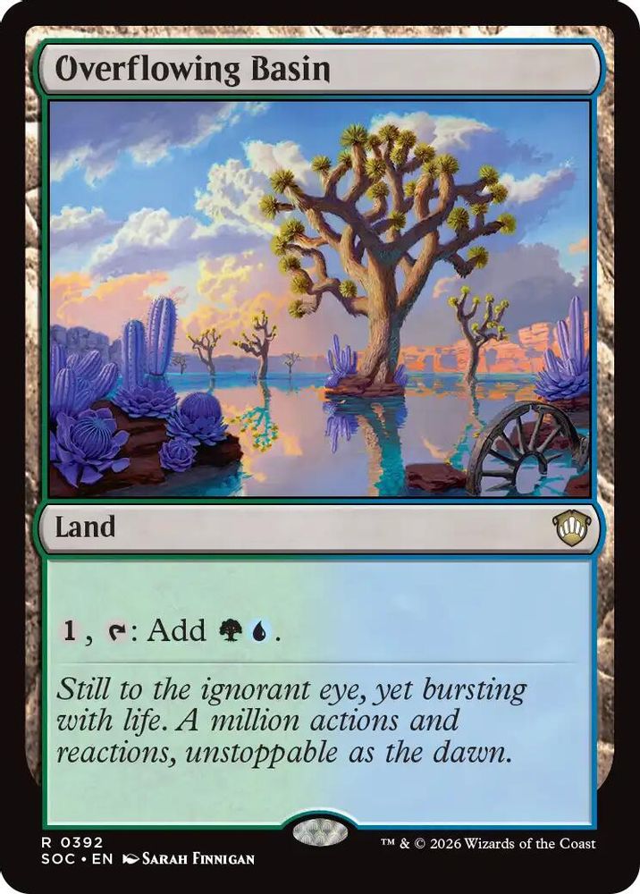 2026 Magic: The Gathering: Commander: Secrets of Strixhaven (SOC) - Overflowing Basin (#392, Rare) (, Near Mint)