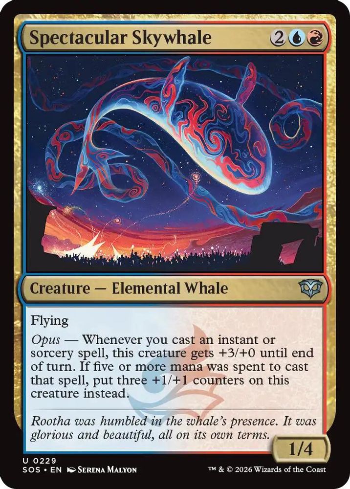 2026 Magic: The Gathering: Secrets of Strixhaven (SOS) - Spectacular Skywhale (#229, Uncommon) (, Near Mint)