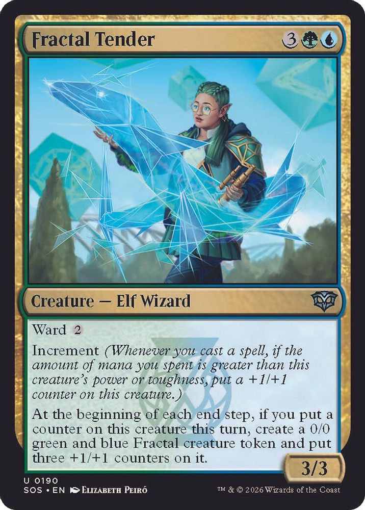 2026 Magic: The Gathering: Secrets of Strixhaven (SOS) - Fractal Tender (#190, Uncommon) (, Near Mint)