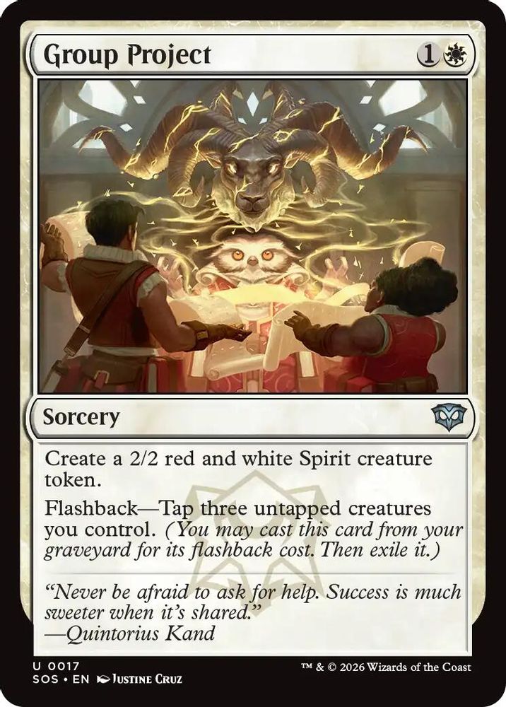 2026 Magic: The Gathering: Secrets of Strixhaven (SOS) - Group Project (#17, Uncommon)