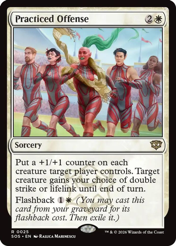 2026 Magic: The Gathering: Secrets of Strixhaven (SOS) - Practiced Offense (#25, Rare) (, Near Mint)
