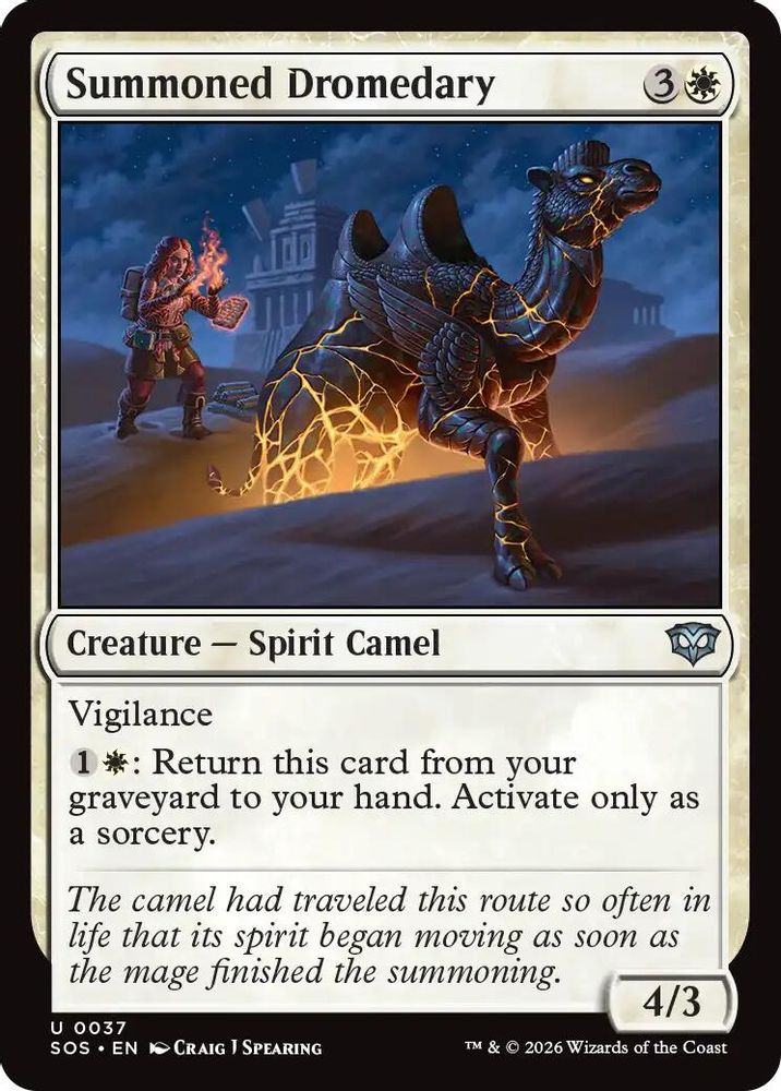 2026 Magic: The Gathering: Secrets of Strixhaven (SOS) - Summoned Dromedary (#37, Uncommon) (, Near Mint)