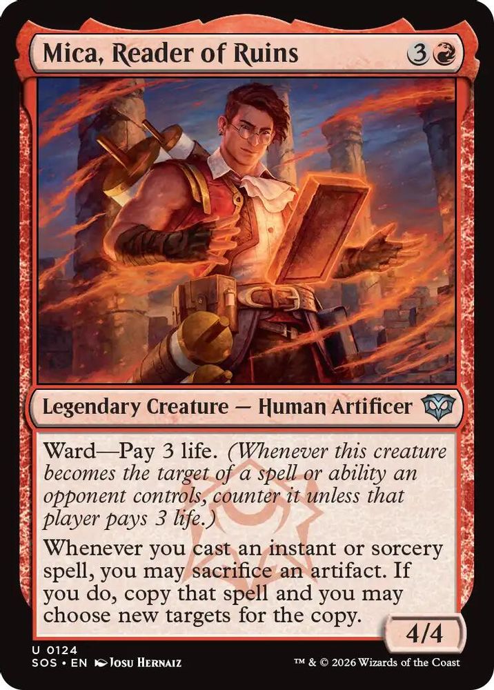 2026 Magic: The Gathering: Secrets of Strixhaven (SOS) - Mica Reader of Ruins (#124, Uncommon) (, Near Mint)