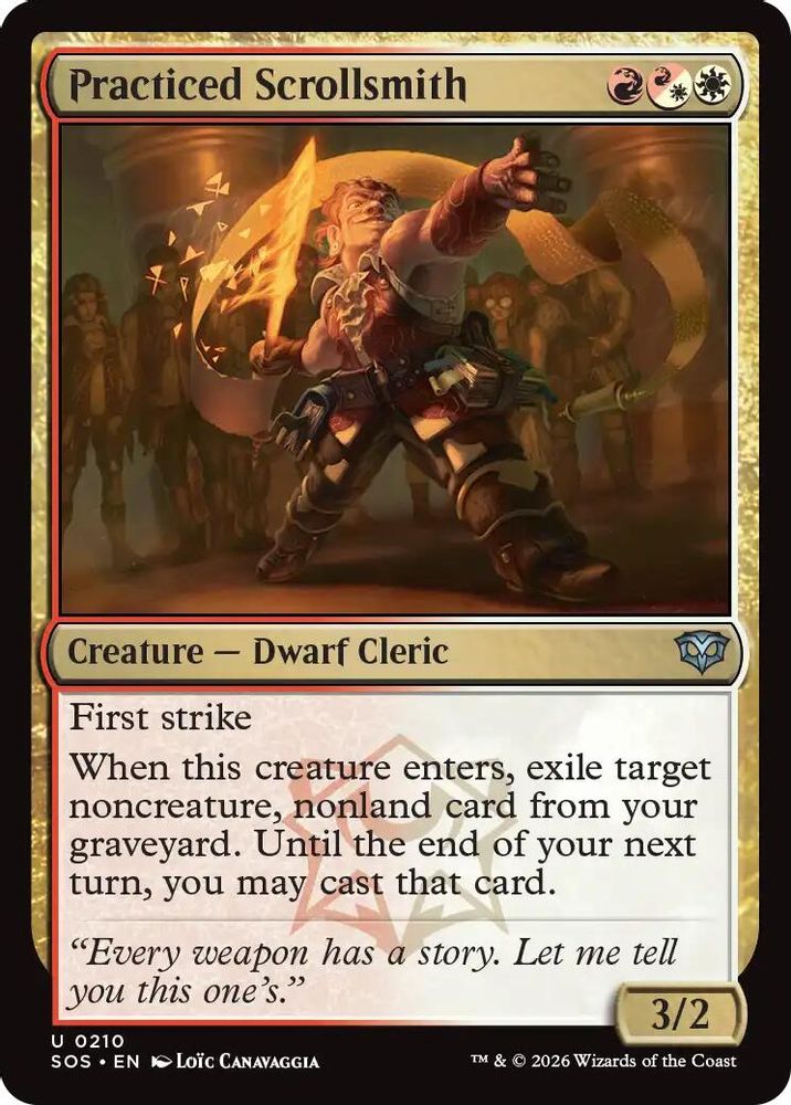 2026 Magic: The Gathering: Secrets of Strixhaven (SOS) - Practiced Scrollsmith (#210, Uncommon) (Foil, Near Mint)
