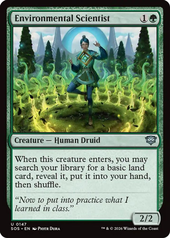 2026 Magic: The Gathering: Secrets of Strixhaven (SOS) - Environmental Scientist (#147, Uncommon)