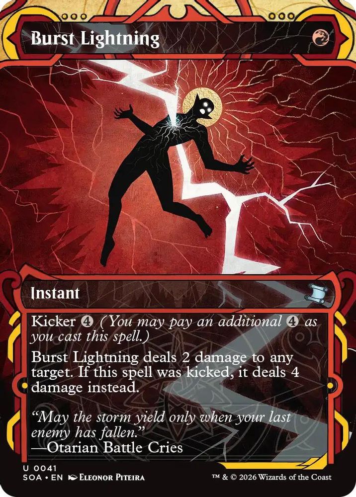 2026 Magic: The Gathering: Secrets of Strixhaven: Mystical Archive (SOA) - Burst Lightning (#41, Uncommon) (, Near Mint)