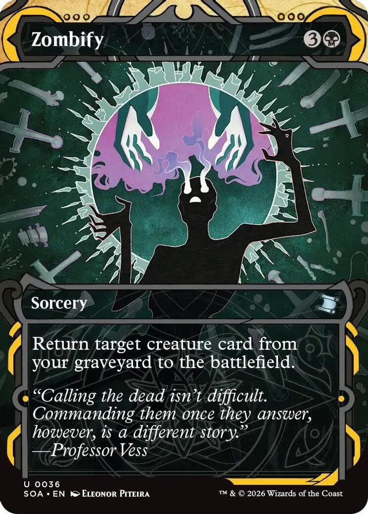 2026 Magic: The Gathering: Secrets of Strixhaven: Mystical Archive (SOA) - Zombify (#36, Uncommon) (, Near Mint)