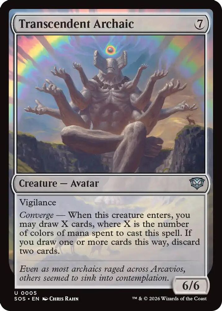2026 Magic: The Gathering: Secrets of Strixhaven (SOS) - Transcendent Archaic (#5, Uncommon) (, Near Mint)