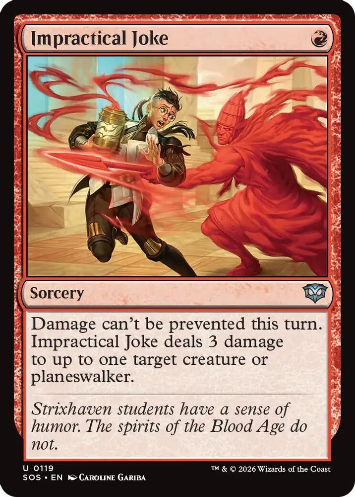 2026 Magic: The Gathering: Secrets of Strixhaven (SOS) - Impractical Joke (#119, Uncommon) (, Near Mint)