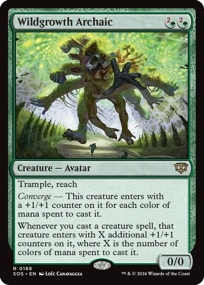 2026 Magic: The Gathering: Secrets of Strixhaven (SOS) - Wildgrowth Archaic (#168, Rare) (, Near Mint)