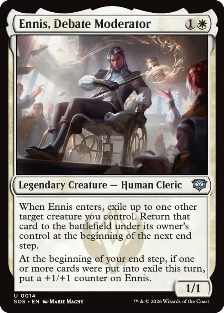 2026 Magic: The Gathering: Secrets of Strixhaven (SOS) - Ennis Debate Moderator (#14, Uncommon) (, Near Mint)