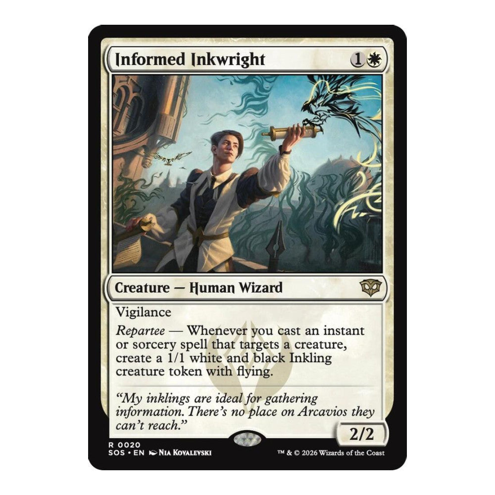 2026 Magic: The Gathering: Secrets of Strixhaven (SOS) - Informed Inkwright (#20, Rare) (, Near Mint)