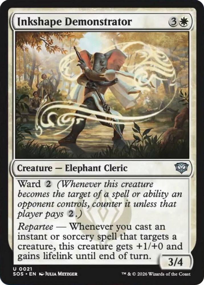 2026 Magic: The Gathering: Secrets of Strixhaven (SOS) - Inkshape Demonstrator (#21, Uncommon) (, Near Mint)