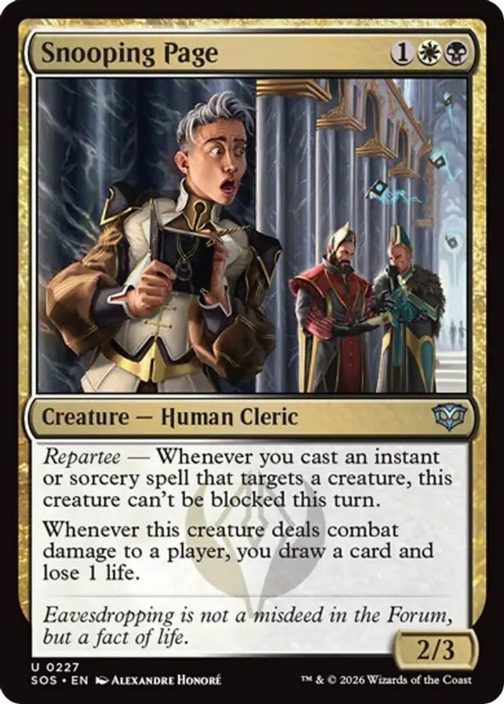 2026 Magic: The Gathering: Secrets of Strixhaven (SOS) - Snooping Page (#227, Uncommon) (, Near Mint)