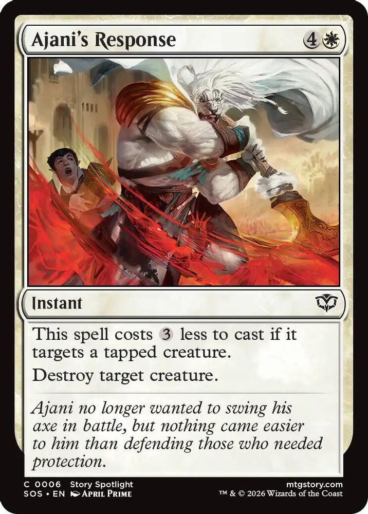 2026 Magic: The Gathering: Secrets of Strixhaven (SOS) - Ajanis Response (#6, Common)