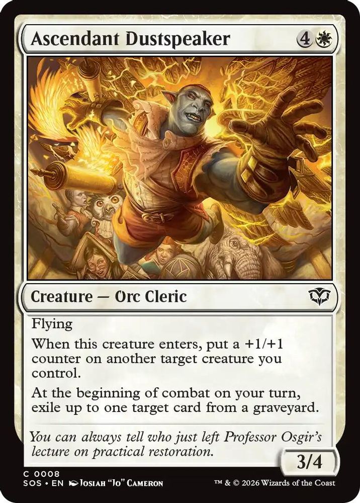 2026 Magic: The Gathering: Secrets of Strixhaven (SOS) - Ascendant Dustspeaker (#8, Common) (, Near Mint)