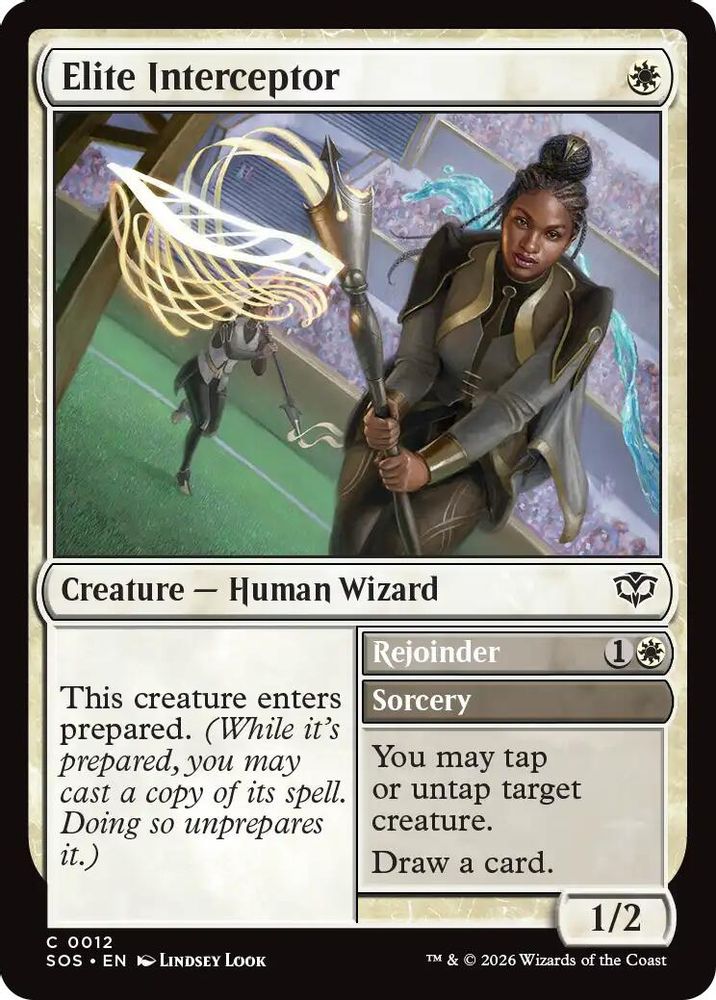 2026 Magic: The Gathering: Secrets of Strixhaven (SOS) - Elite Interceptor (#12, Common) (, Near Mint)