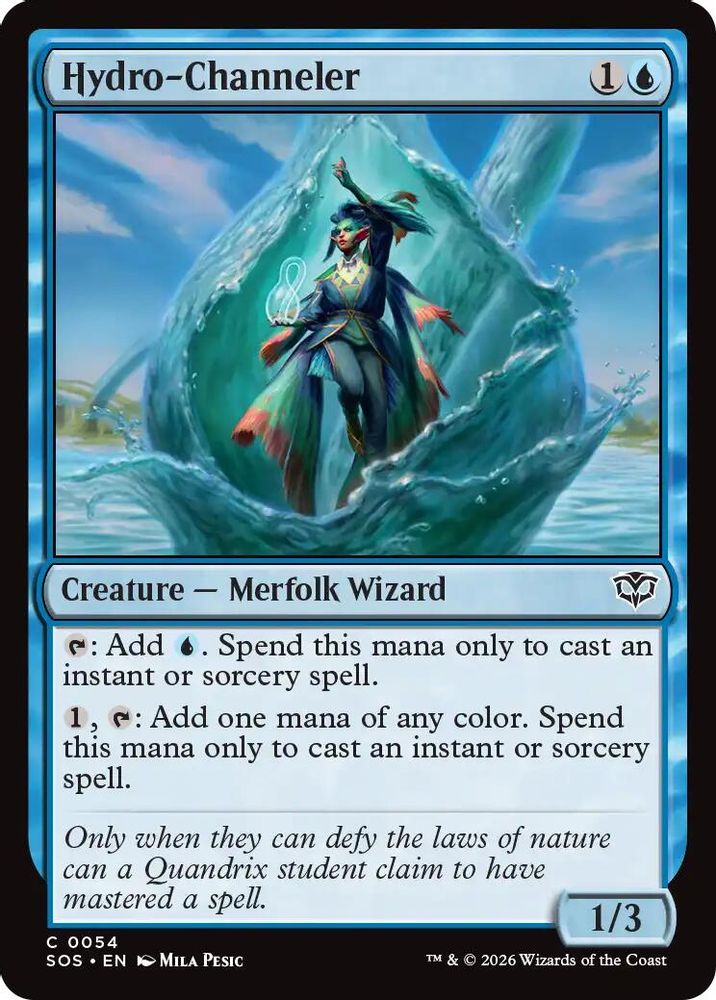 2026 Magic: The Gathering: Secrets of Strixhaven (SOS) - Hydro Channeler (#54, Common)