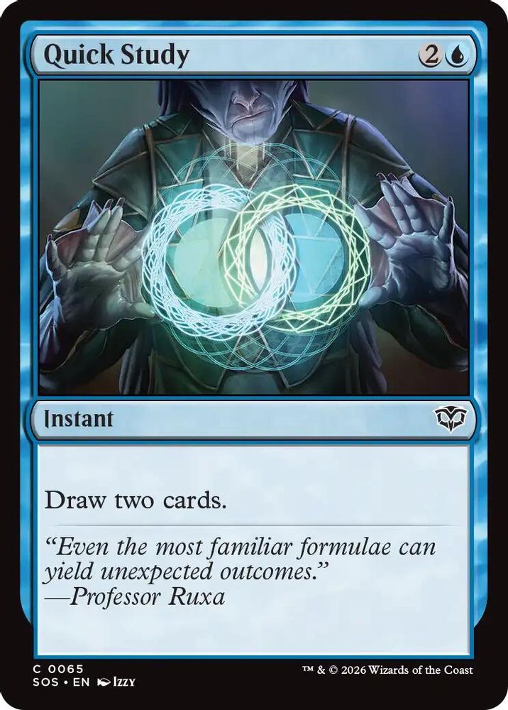 2026 Magic: The Gathering: Secrets of Strixhaven (SOS) - Quick Study (#65, Common)