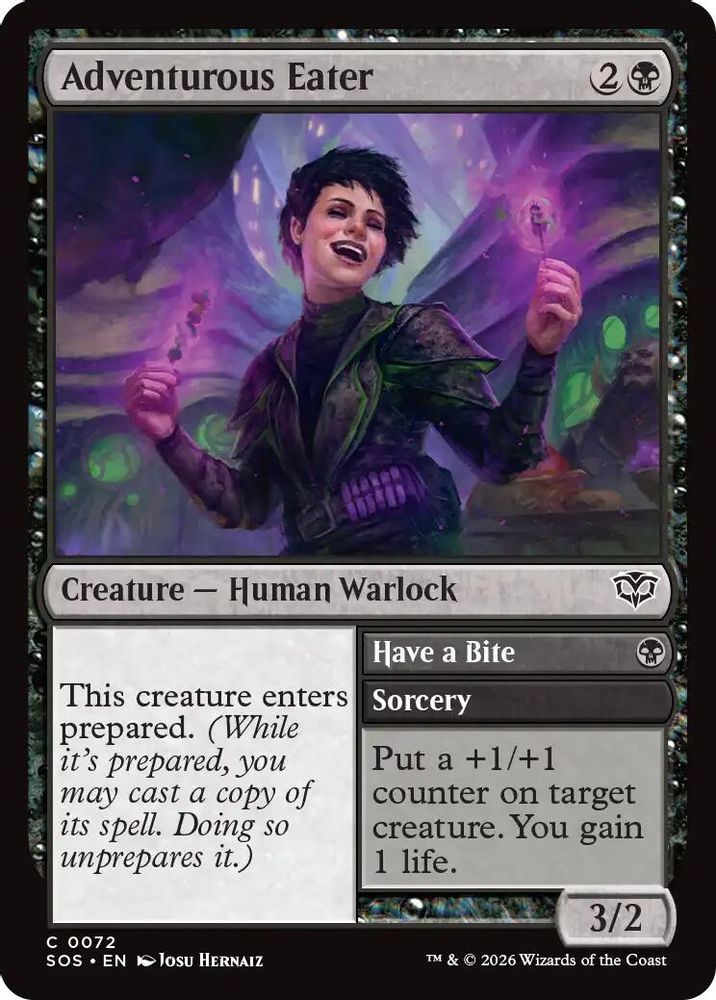 2026 Magic: The Gathering: Secrets of Strixhaven (SOS) - Adventurous Eater (#72, Common) (, Near Mint)