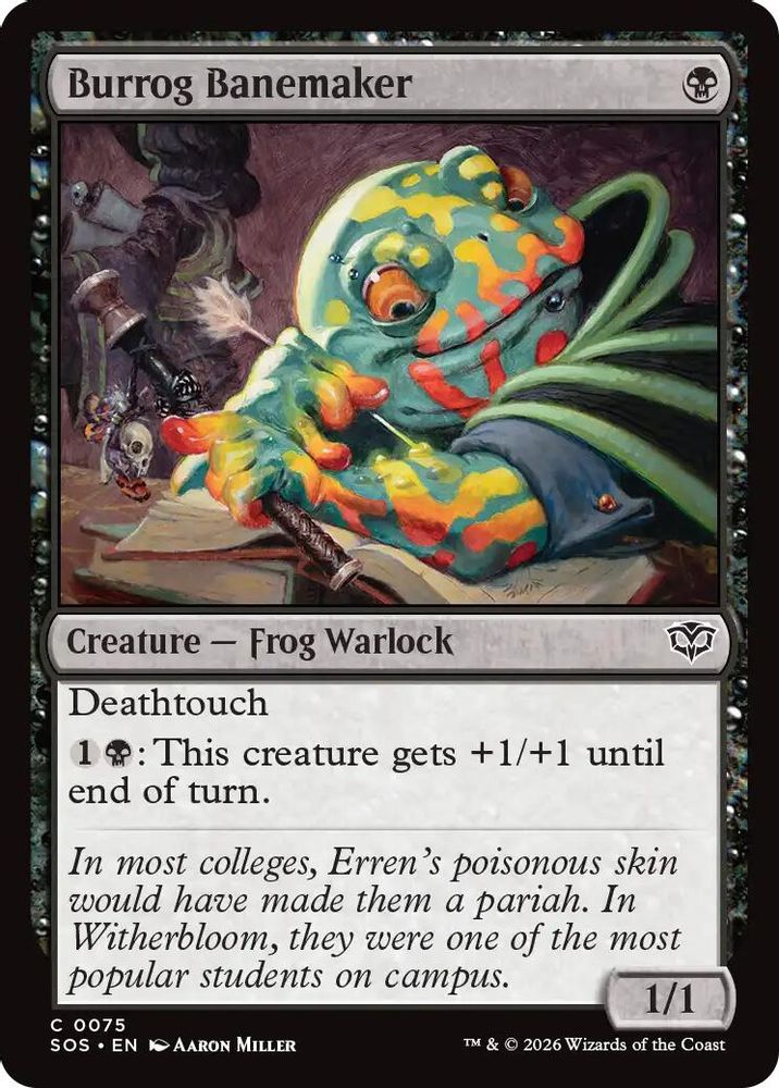 2026 Magic: The Gathering: Secrets of Strixhaven (SOS) - Burrog Banemaker (#75, Common) (, Near Mint)