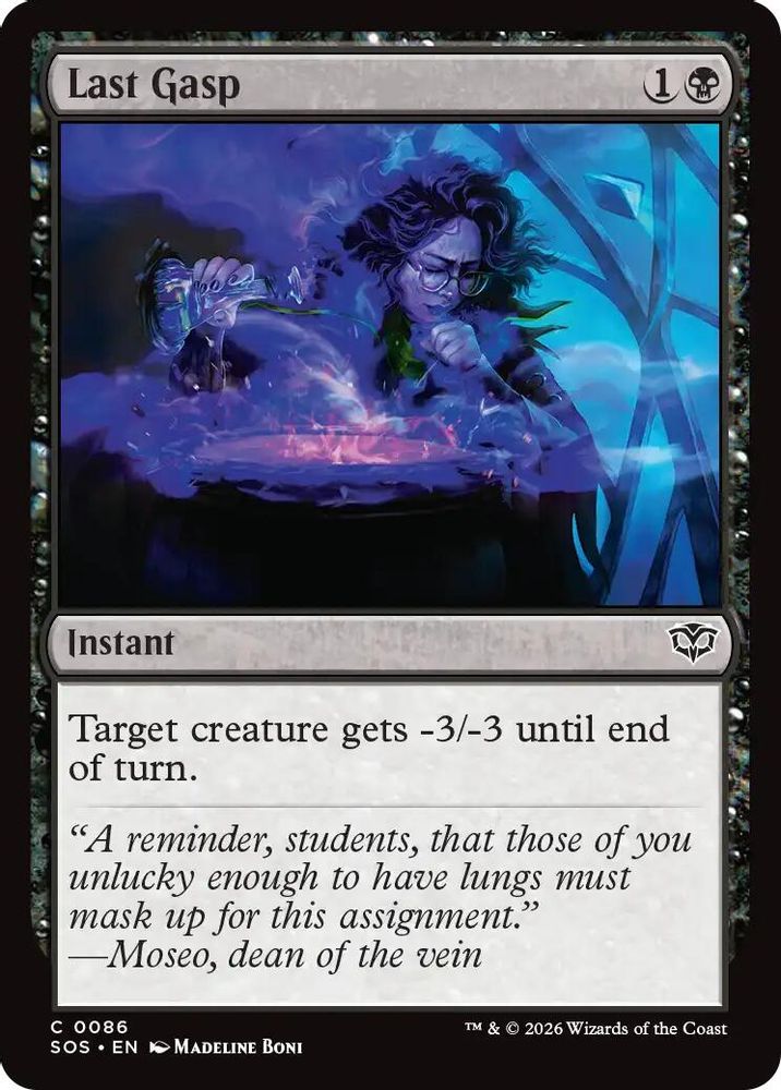 2026 Magic: The Gathering: Secrets of Strixhaven (SOS) - Last Gasp (#86, Common) (, Near Mint)