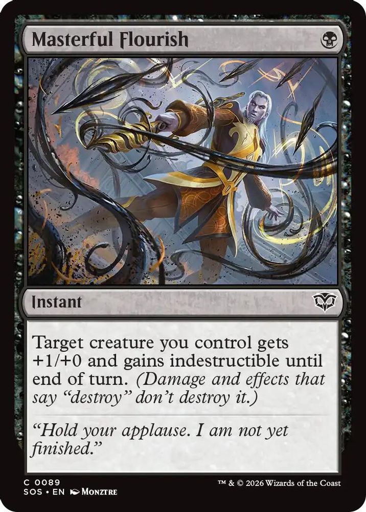 2026 Magic: The Gathering: Secrets of Strixhaven (SOS) - Masterful Flourish (#89, Common) (, Near Mint)