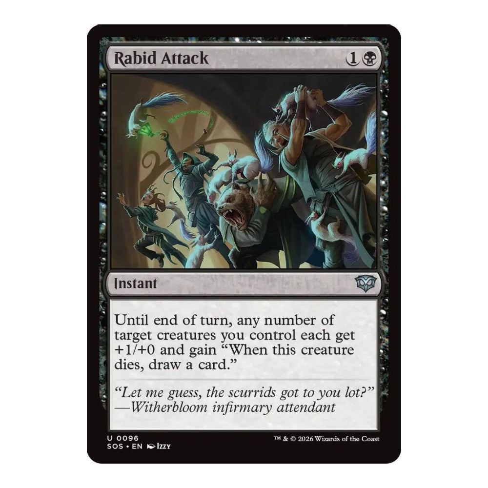 2026 Magic: The Gathering: Secrets of Strixhaven (SOS) - Rabid Attack (#96, Uncommon) (, Near Mint)