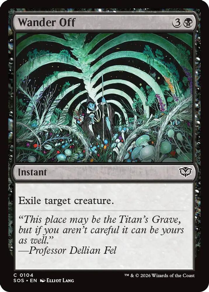 2026 Magic: The Gathering: Secrets of Strixhaven (SOS) - Wander Off (#104, Common)