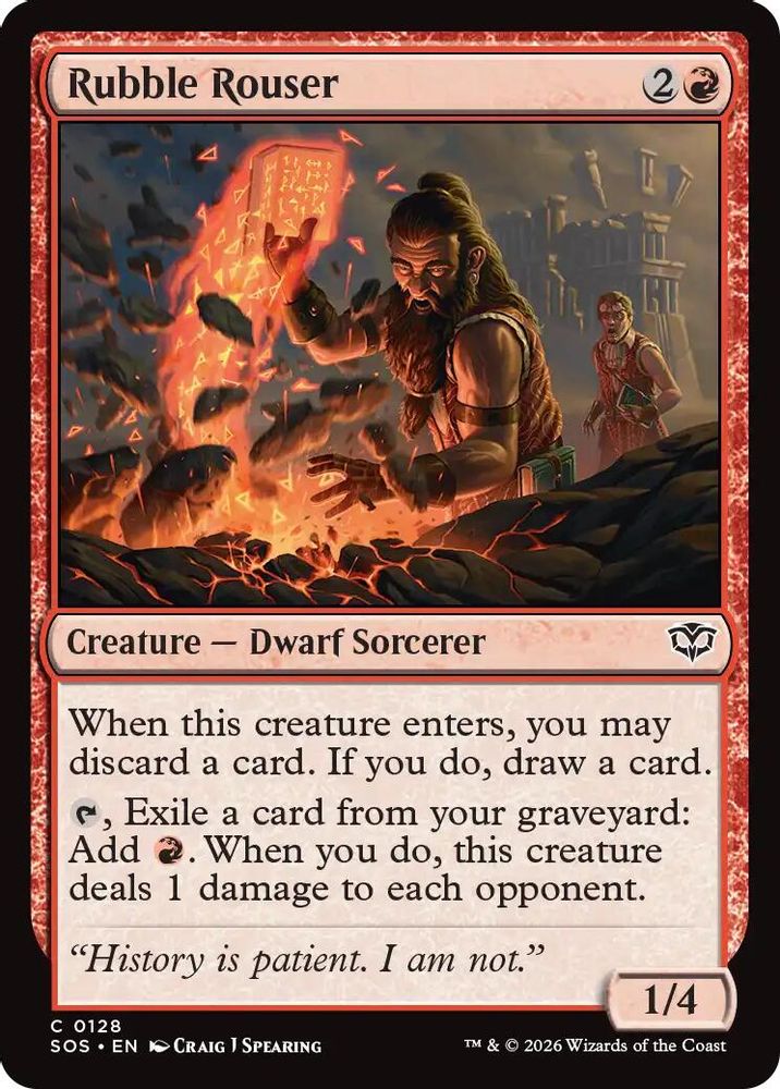 2026 Magic: The Gathering: Secrets of Strixhaven (SOS) - Rubble Rouser (#128, Common) (, Near Mint)