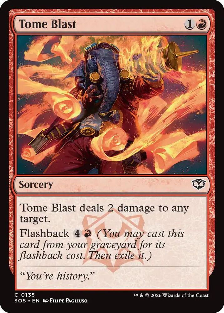 2026 Magic: The Gathering: Secrets of Strixhaven (SOS) - Tome Blast (#135, Common) (, Near Mint)