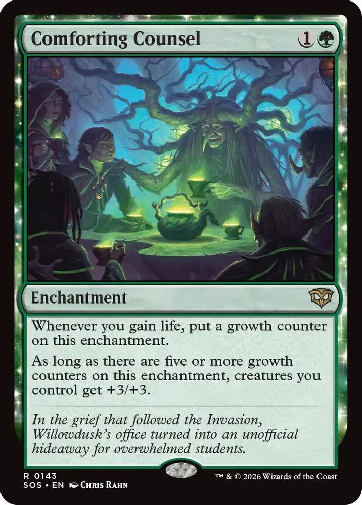 2026 Magic: The Gathering: Secrets of Strixhaven (SOS) - Comforting Counsel (#143, Rare) (, Near Mint)