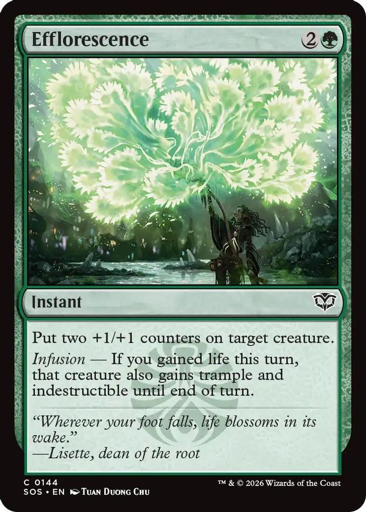 2026 Magic: The Gathering: Secrets of Strixhaven (SOS) - Efflorescence (#144, Common) (, Near Mint)