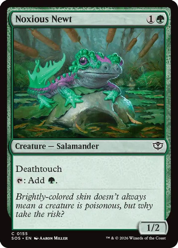 2026 Magic: The Gathering: Secrets of Strixhaven (SOS) - Noxious Newt (#155, Common) (, Near Mint)