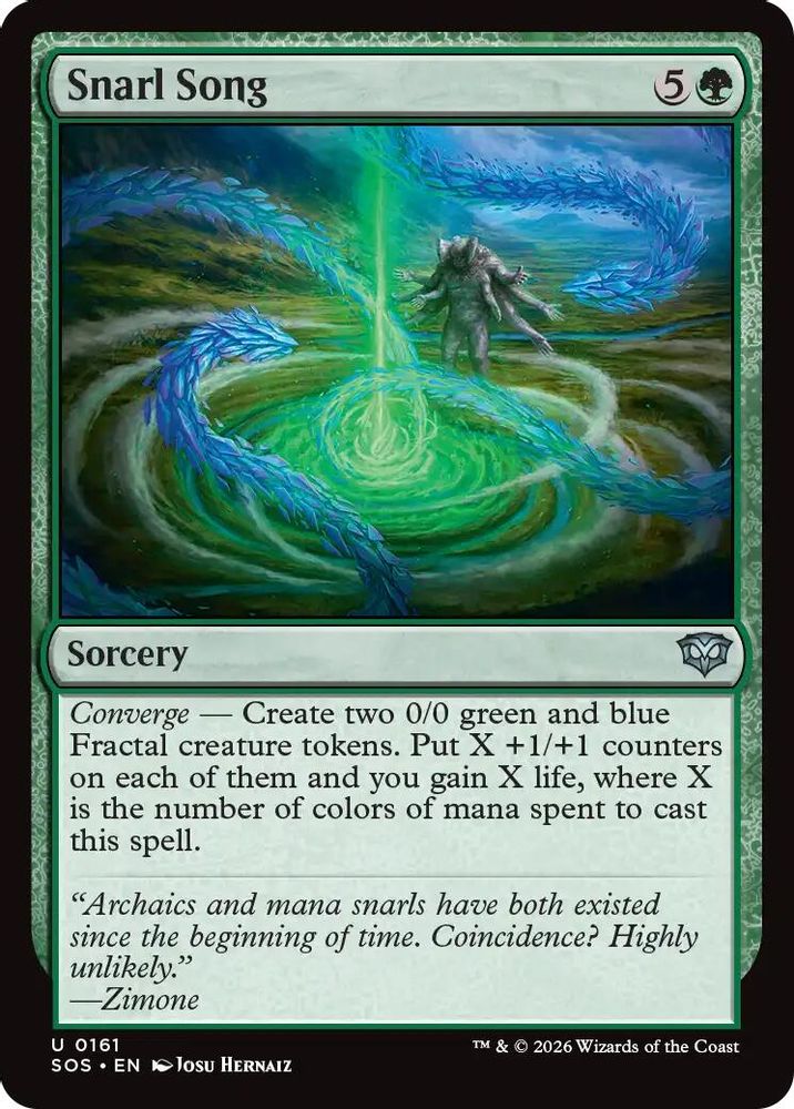 2026 Magic: The Gathering: Secrets of Strixhaven (SOS) - Snarl Song (#161, Uncommon) (, Near Mint)