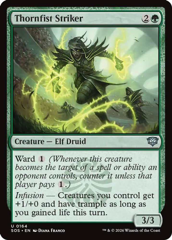 2026 Magic: The Gathering: Secrets of Strixhaven (SOS) - Thornfist Striker (#164, Uncommon) (, Near Mint)