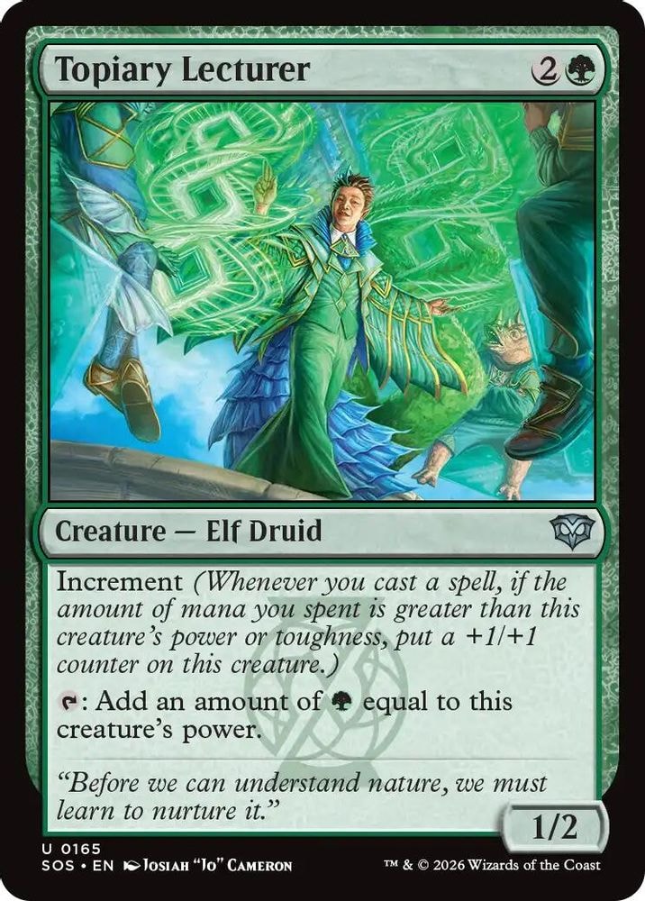 2026 Magic: The Gathering: Secrets of Strixhaven (SOS) - Topiary Lecturer (#165, Uncommon) (, Near Mint)