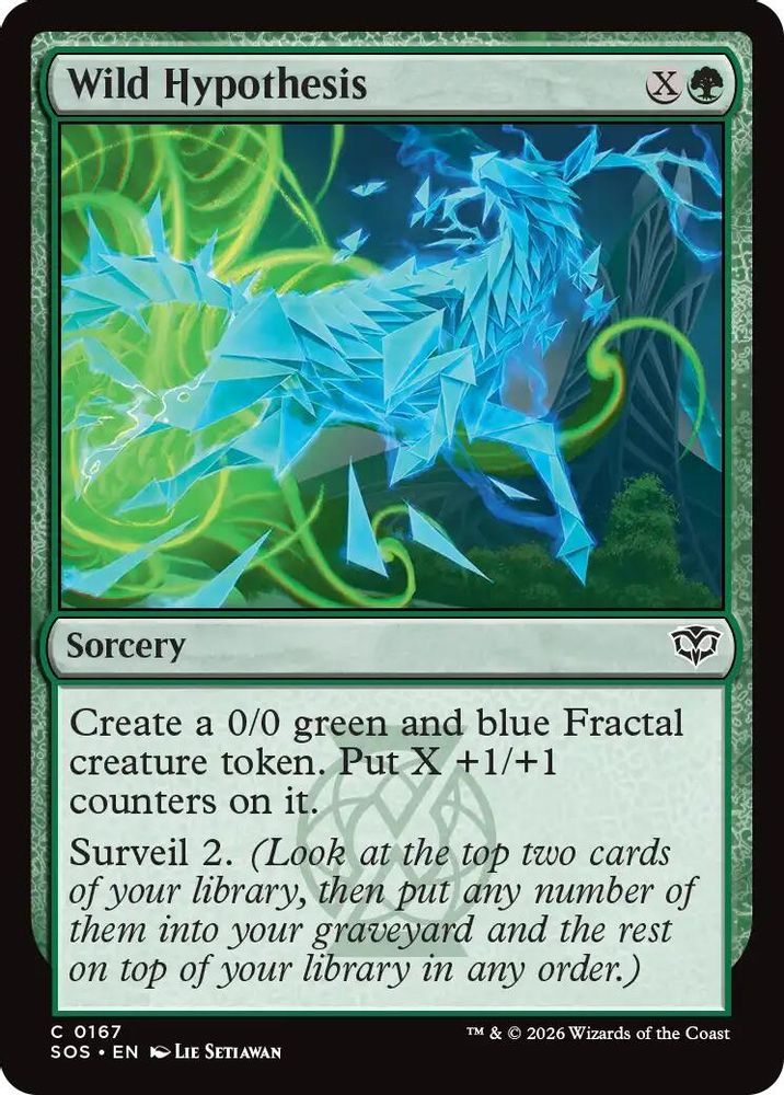2026 Magic: The Gathering: Secrets of Strixhaven (SOS) - Wild Hypothesis (#167, Common)