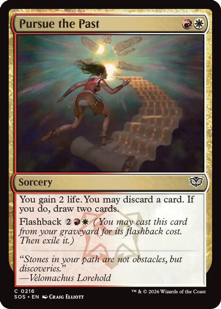 2026 Magic: The Gathering: Secrets of Strixhaven (SOS) - Pursue the Past (#216, Common) (, Near Mint)