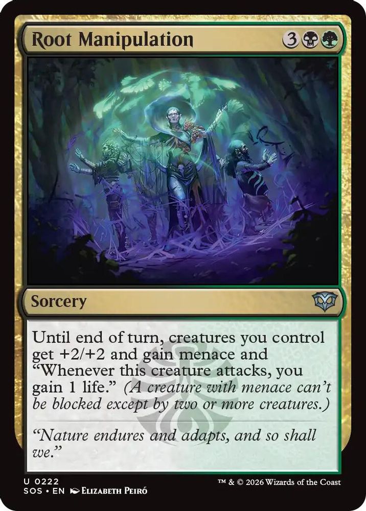 2026 Magic: The Gathering: Secrets of Strixhaven (SOS) - Root Manipulation (#222, Uncommon) (, Near Mint)