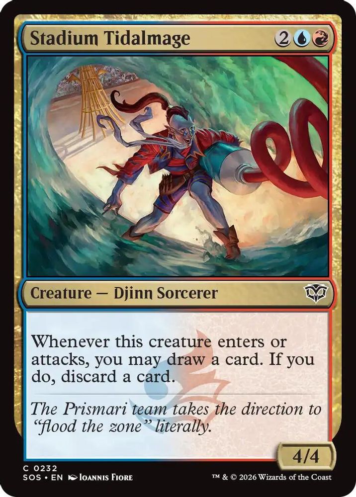 2026 Magic: The Gathering: Secrets of Strixhaven (SOS) - Stadium Tidalmage (#232, Common)