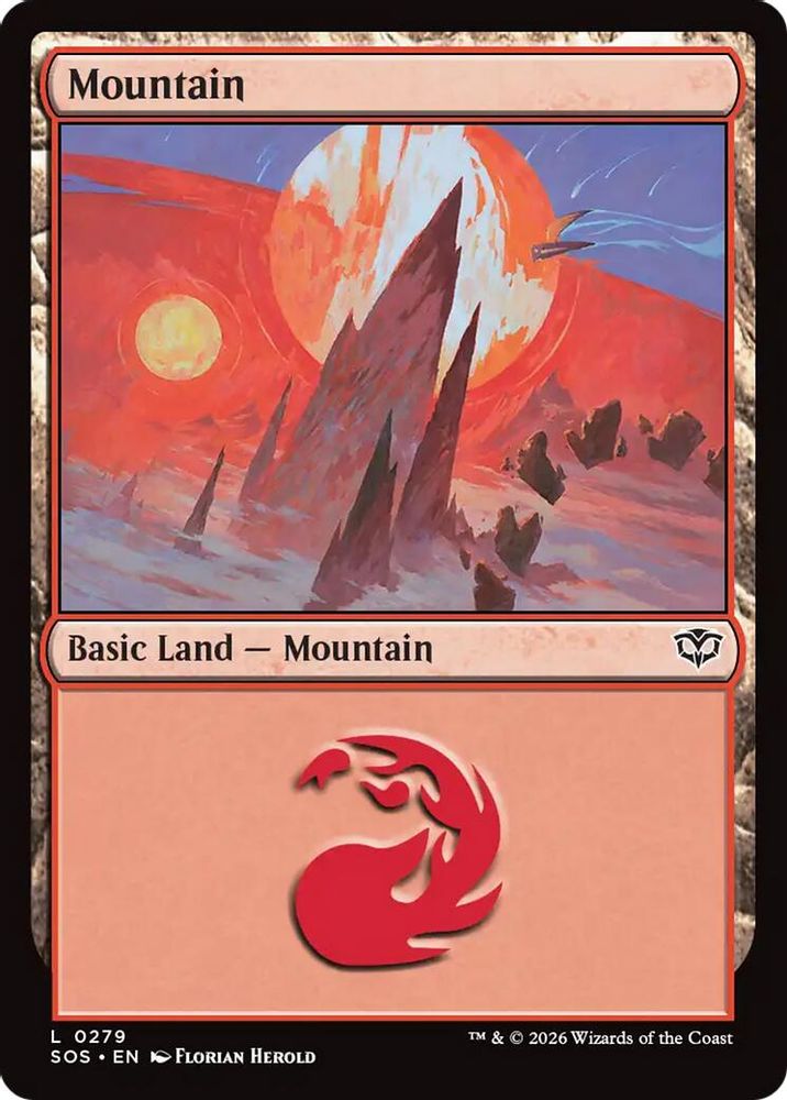 2026 Magic: The Gathering: Secrets of Strixhaven (SOS) - Mountain 0279 (#279, Land)