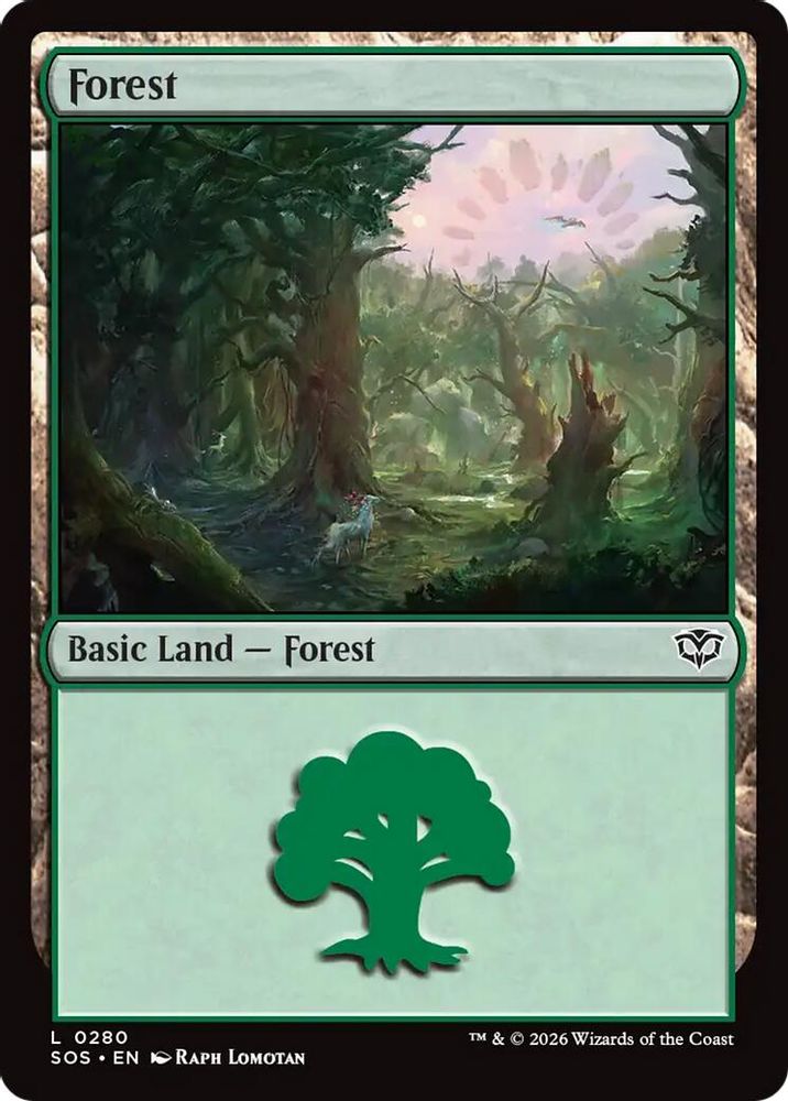2026 Magic: The Gathering: Secrets of Strixhaven (SOS) - Forest 0280 (#280, Land)