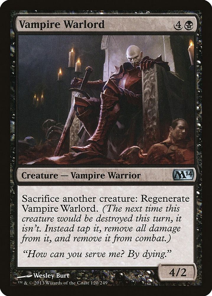 2013 Magic: The Gathering: Magic 2014 (M14) (M14) - Vampire Warlord (#120, Uncommon) (, Near Mint)