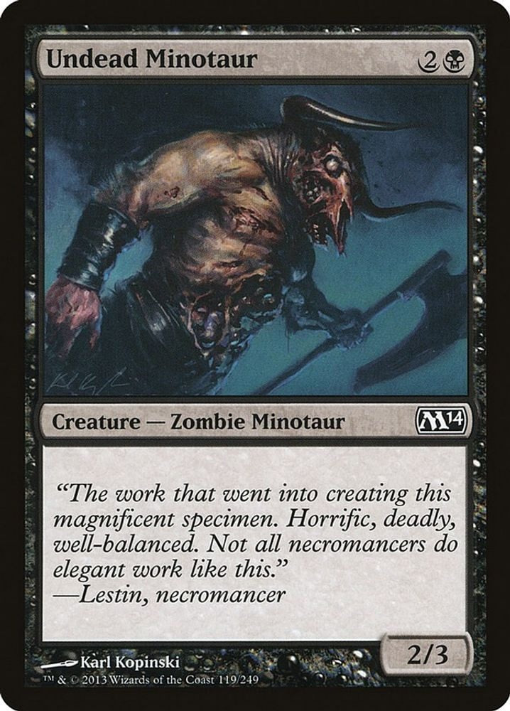 2013 Magic: The Gathering: Magic 2014 (M14) (M14) - Undead Minotaur (#119, Common) (, Near Mint)